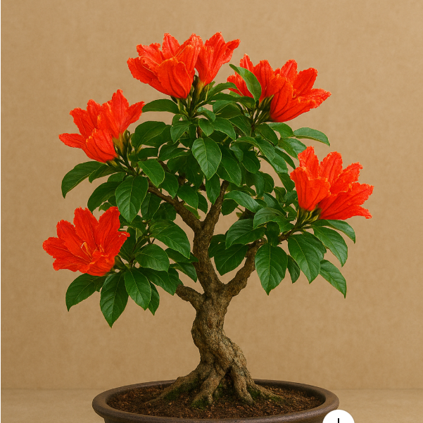 Spathodea Campanulata Red (African tulip tree) bonsai Live Plant